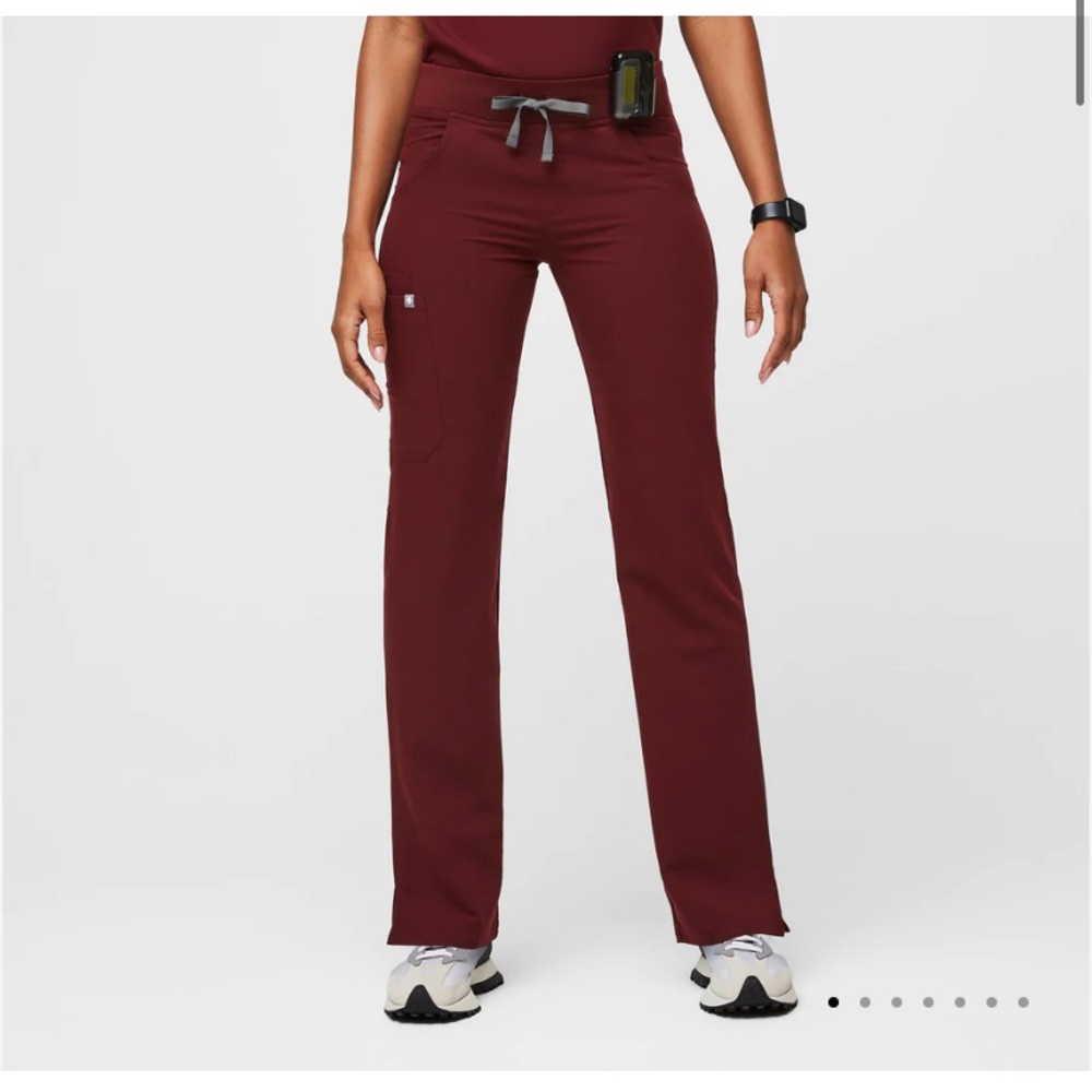 Figs Burgundy Kade Cargo Bottoms